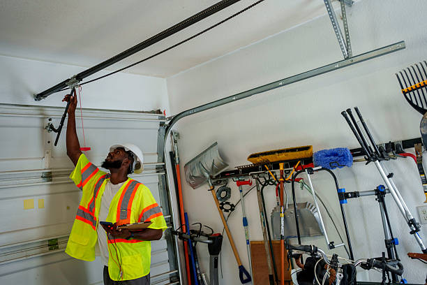 Professional Garage Door Panel Replacement technician working in Paulding County County, GA